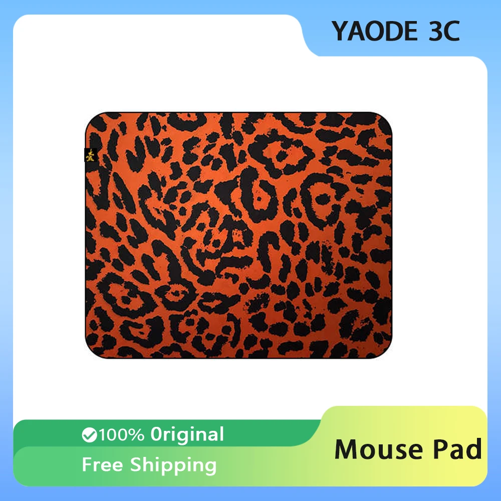 D-GLOW YI Leopard Print Mouse Pad E-sports Gaming Mousepad Smooth Fine Surface Material PC Gamer Accessories Valorant CS2 FPS