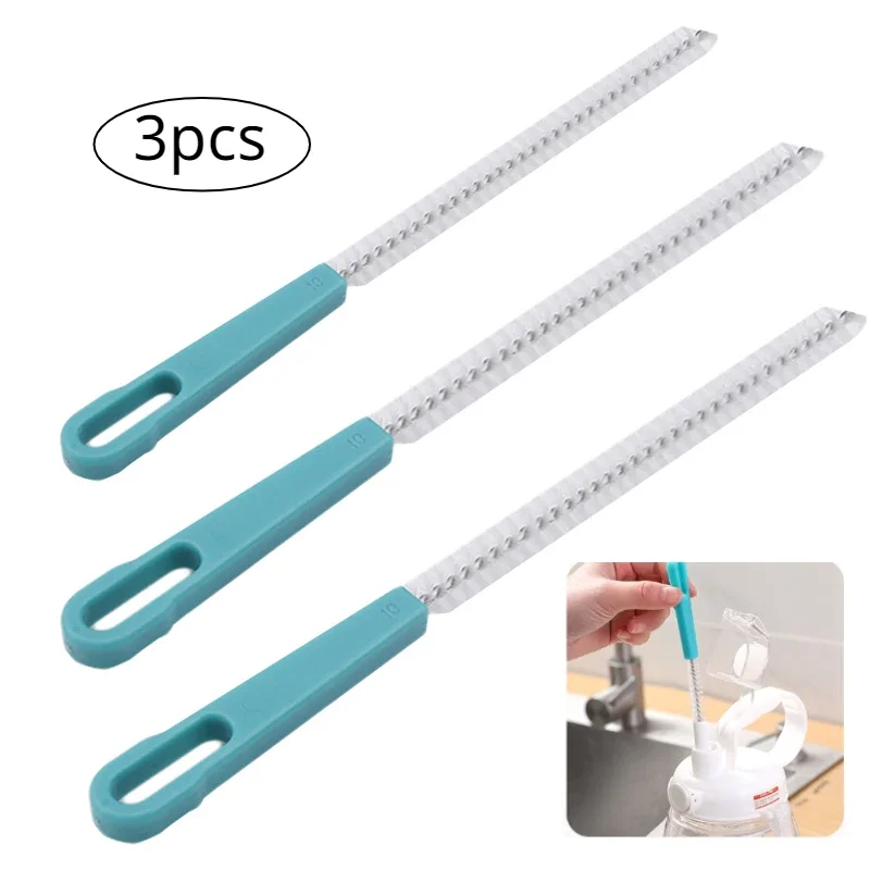 Nylon Spiral Brushes for Straws Glasses Keyboards Jewelry Stainless Steel Feeding Bottle Cleaning Brush High Quality Clean Tools