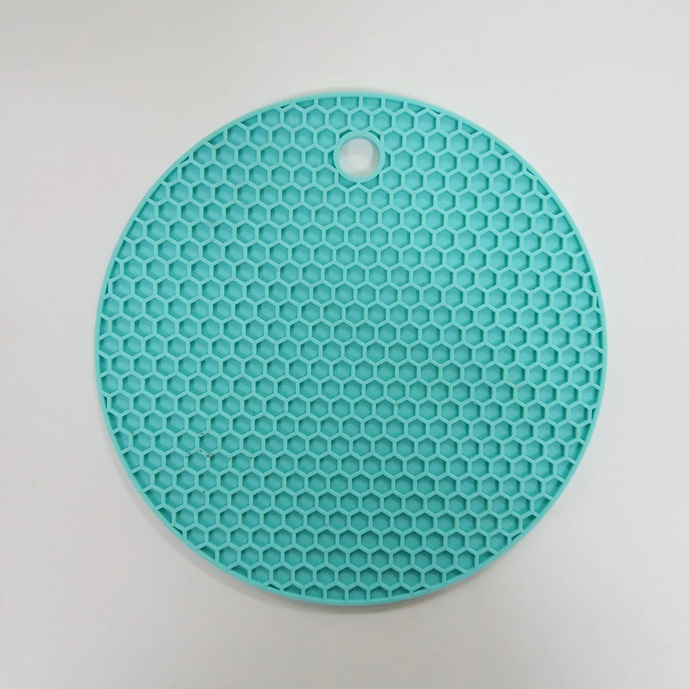 Silicone Insulation Mat Round Honeycomb Pot Holder Non-slip Heat-resistant Place Mat for Pot Pan Bowl Cup(Random Color)