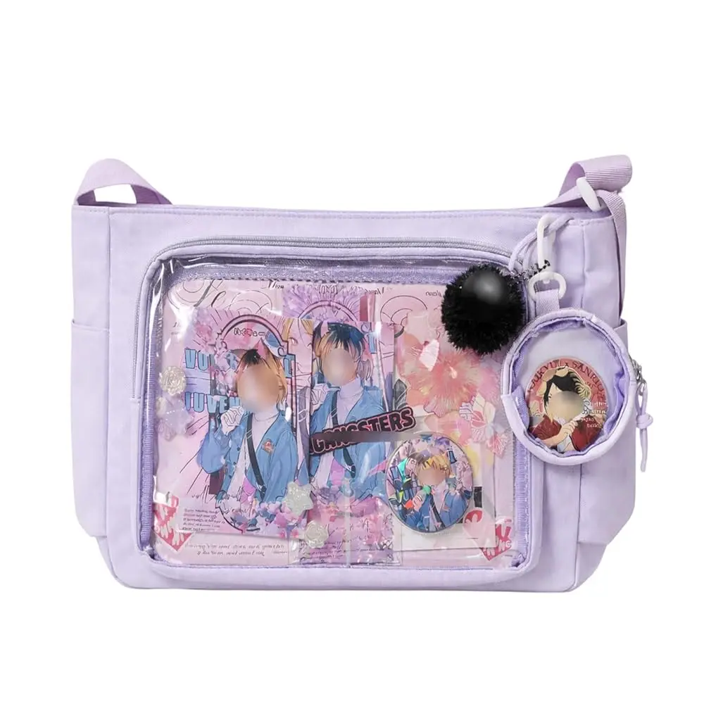 

Ita Messenger Bag, Nylon Cute Pin Display Crossbody Bags Handbags Kawaii Shoulder Purse