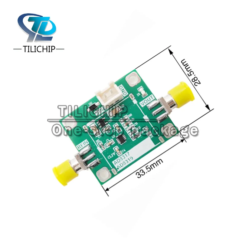 

AD8317 Модуль логарифмического детектора обнаружения мощности 1M-10G Измерение RSSI Измеритель мощности RF