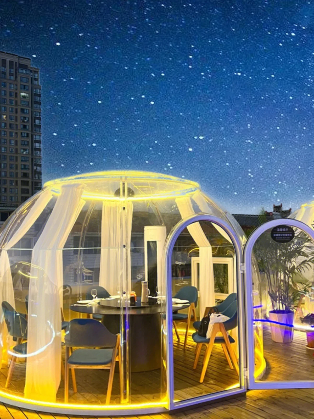 （ The price is a deposit） starry room homestay restaurant outdoor yurtsunshine glass room full transparent bubble housespherical