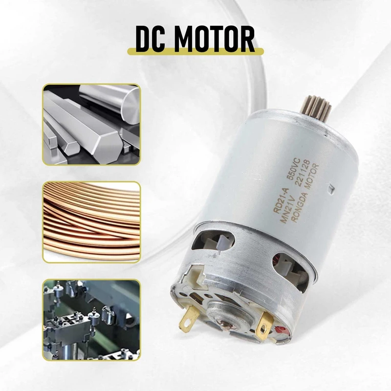 RS550 DC Motor 8.2Mm 14 Teeth Gear Mini Motor 21V 29800RPM Electric Saw Motor For Reciprocating Rechargeable Hand Saw