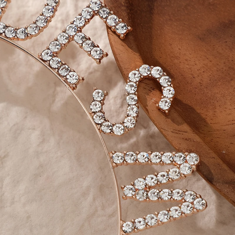 Braut Strass Alphabet Haar Hochzeit Fiesta Kopfschmuck für Frauen niedlichen Kinder Haarschmuck Haarschmuck Geburtstags geschenk – Detail 11