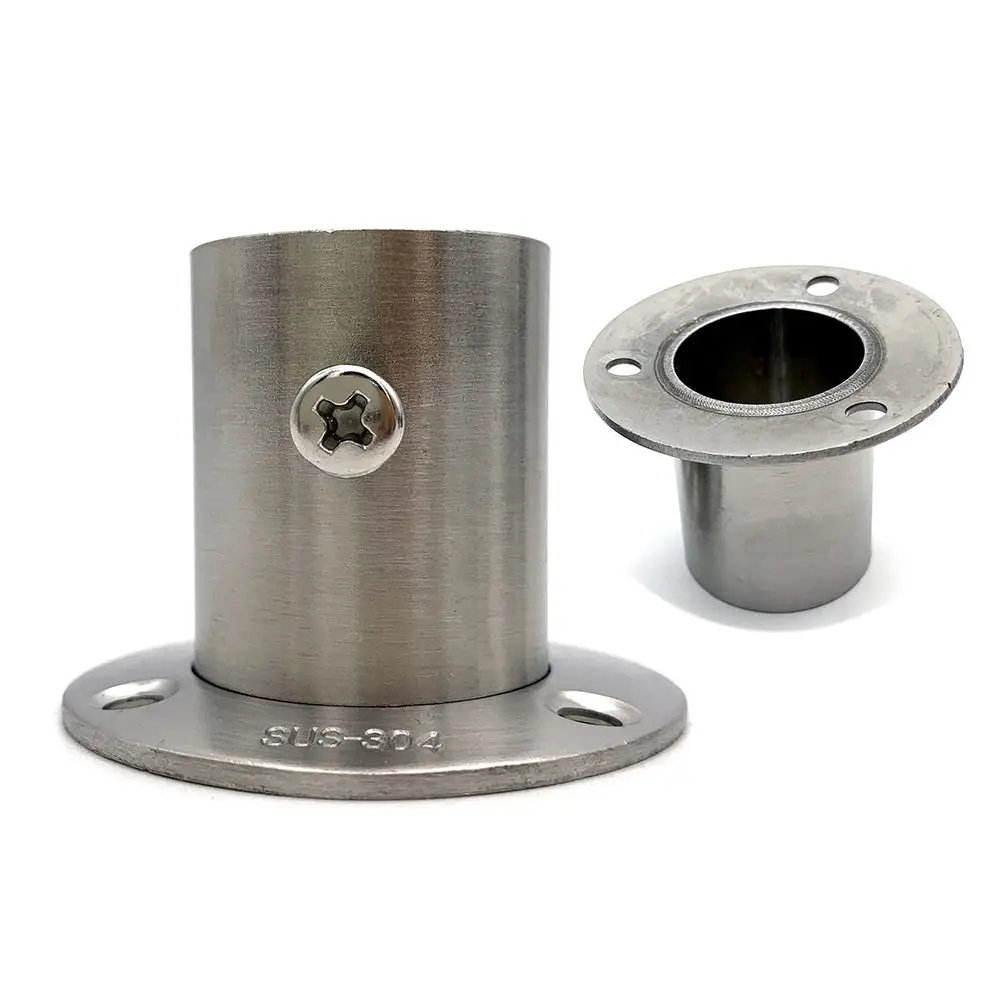 1Pc 19mm-32mm 19mm-22mm Furniture Hardware Closet Pole Sockets Rod Holder Hang Rod Support Tube Bracket Closet Flange