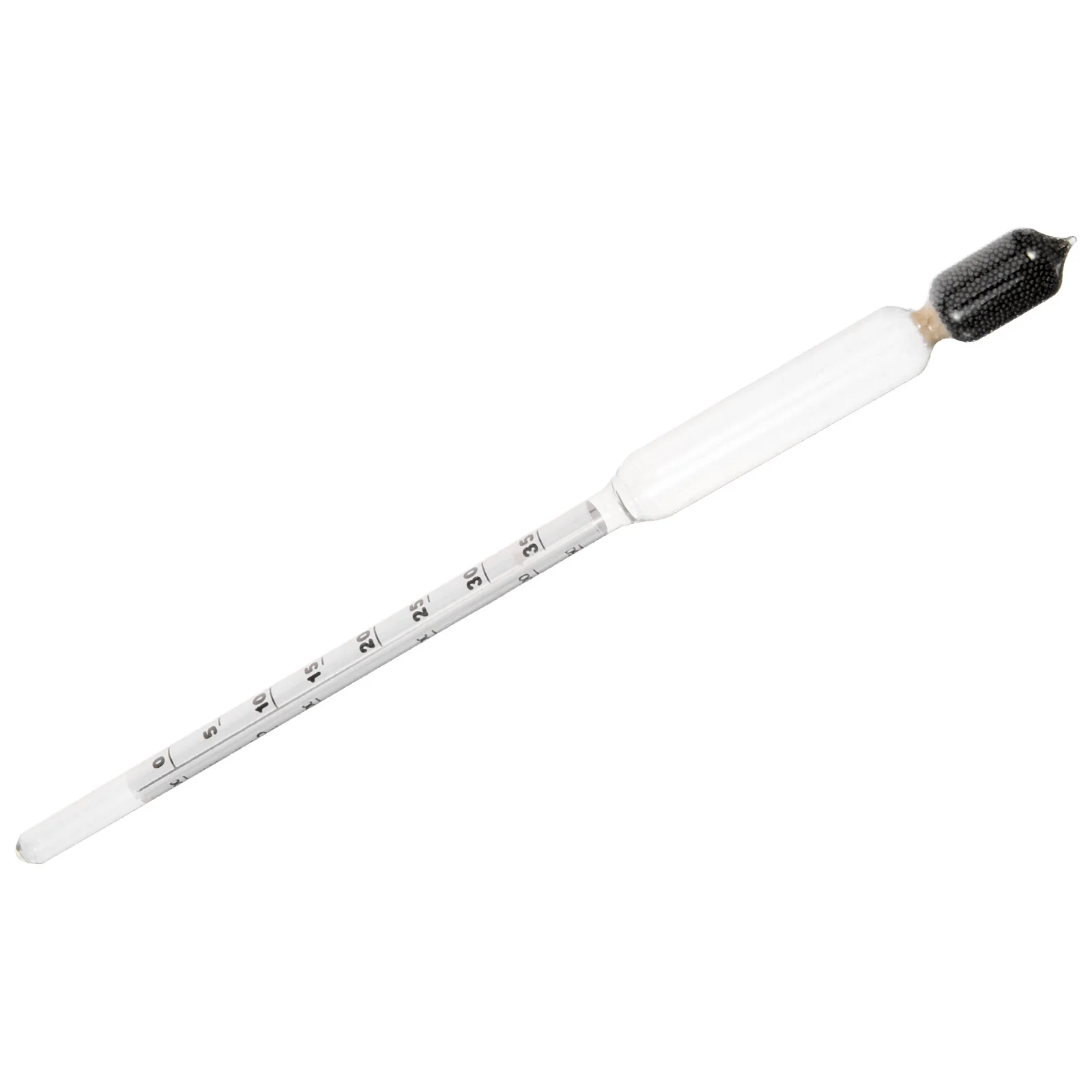 Possible output: "Glass Hydrometer 0-35 Specific Gravity Dual Scale Laboratory Heavy Liquids Measuring Device Distilling