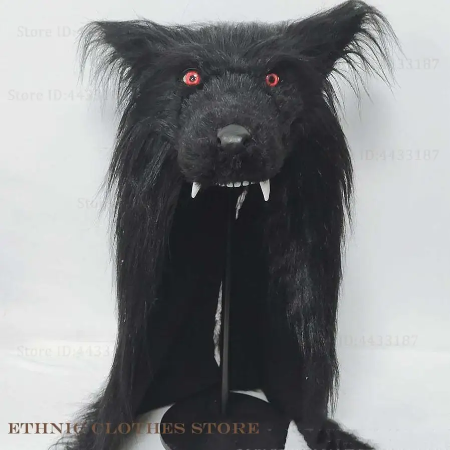 

Маска оборотня на Хэллоуин, головной убор, костюмный реквизит, реалистичная маска волка с маской из искусственного меха для взрослых, реквизит для косплея, головной убор с животными