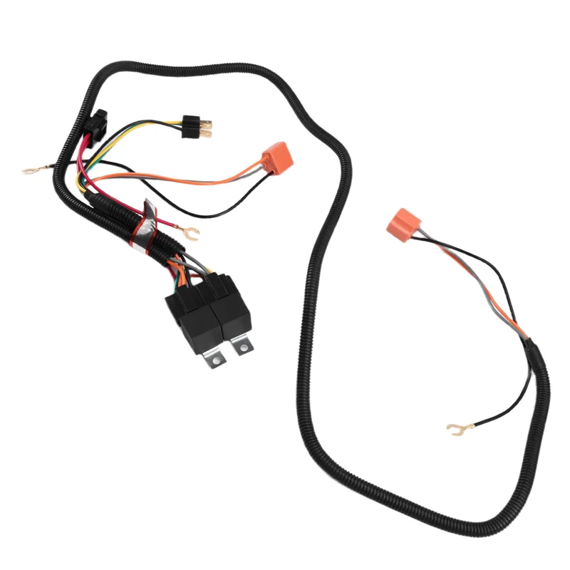 

Car H4 12V LED Headlights Relay Wiring Harness Kit High Low Enhancer Car Accessories