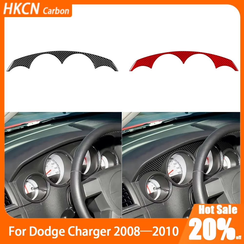 

Carbon Fiber Instrument Top Decorative Panel Car Interior Accessories Cover Trim Modified Sticker For Dodge Charger 2008—2010