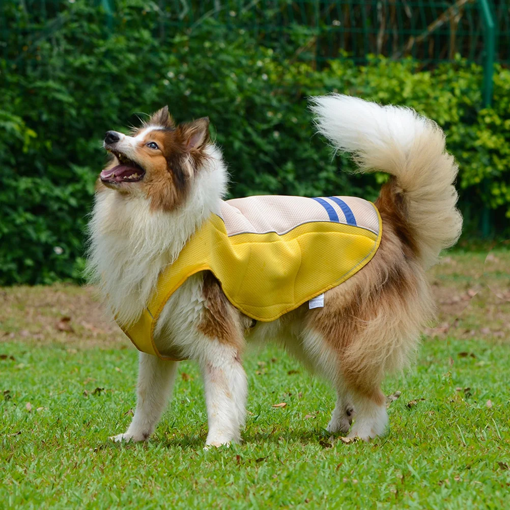 

Dog Cooling Vest Summer Sunscreen Coat Xs Yellow Ultra Breathable Super Absorbent Lightweight Pet Clothing Prevent Sunstroke