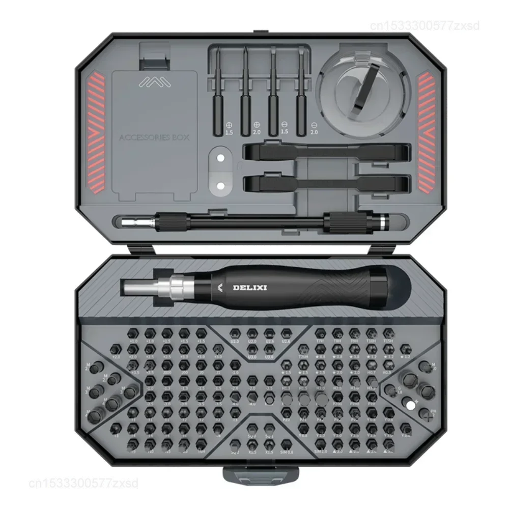 

Новинка 2024, Набор отверток DELIXI 145in1, Набор отверток, прецизионные магнитные биты для отверток, ручные инструменты для ремонта