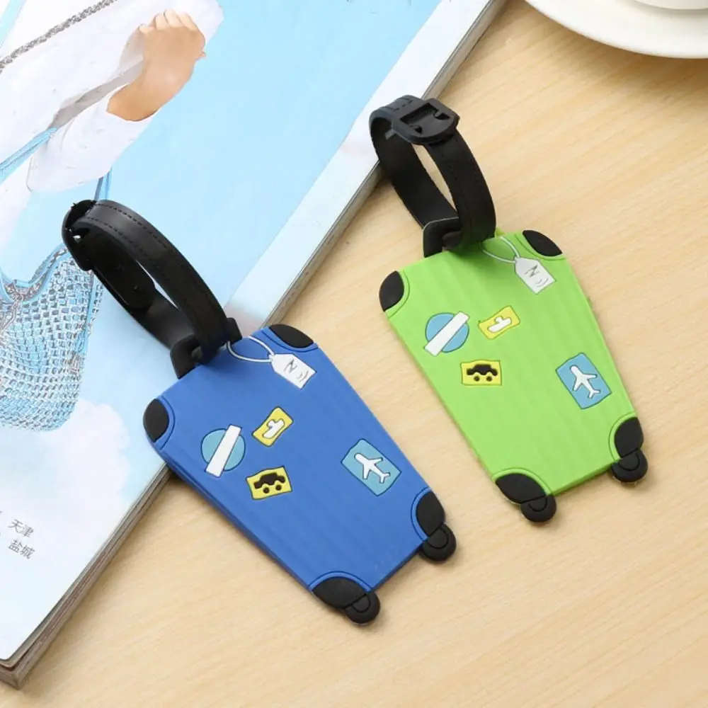 

PVC Name Luggage Tag Baggage Name Tags Luggage Shape Airplane Suitcase Tag Information Card Travel Accessories Boarding Pass Men