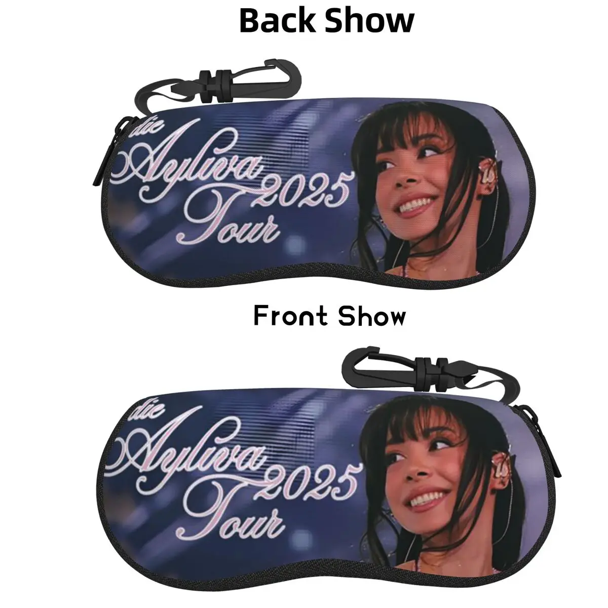 

A-Ayliva Cool Singer Tour 2025 Shell Glasses Case Protective Sunglasses Box Women Men Soft Eyeglass Bag Pouch