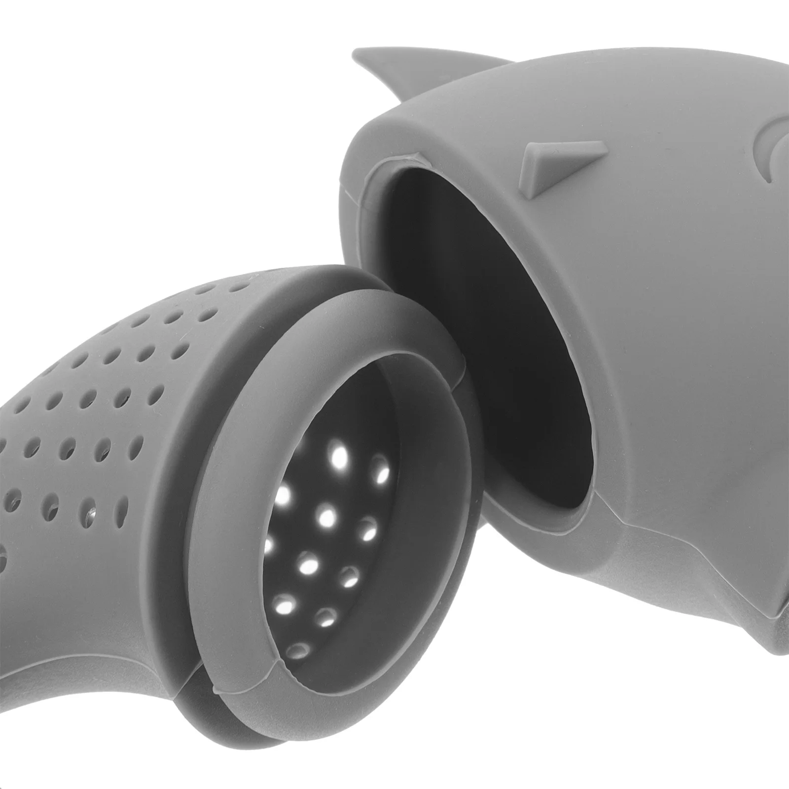 

Многоразовый силиконовый заварочный чайник с мультяшной акулой, сито для вкладышей, тонкая работа, силиконовый заварочный чайник