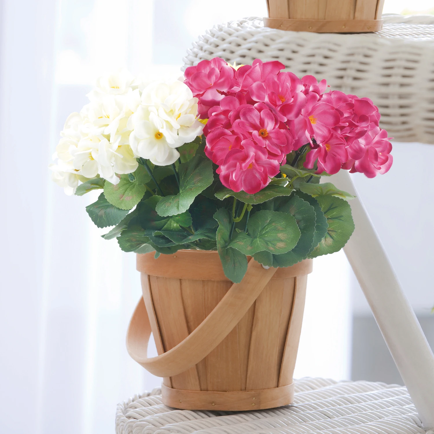 36CM 4/6Pcs Künstliche Blumen Seide Begonie Bouquet Realistische Bunte Hochzeit Home Party Wohnzimmer Tisch Dekoration