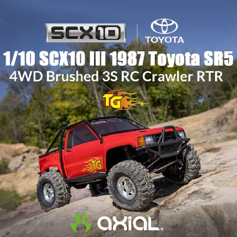 

Радиоуправляемая модель внедорожника Axial SCX10 3-го поколения 1987 Toyota SR5 1/10 4WD, электрическая, симуляционная, на пульте управления, для бездорожья
