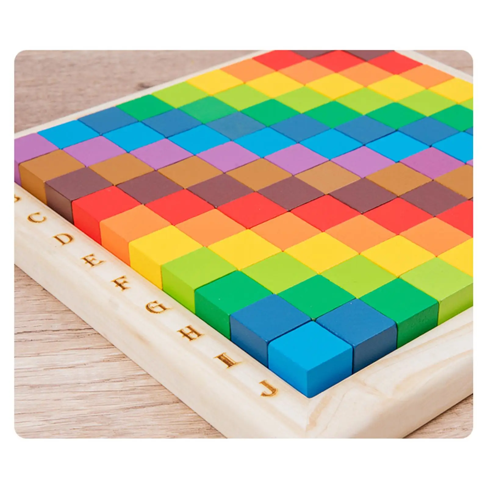 Colorful Math Cubes Preschool Activities Classroom Wood Building Blocks for Baby Ages 3 4 5 Years Old Children Kids Party Props