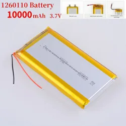 3.7V 10000mAh 1260110 Polymer Lithium Battery/lithium Ion Battery for Power Bank,GPS,100% Real Capacity