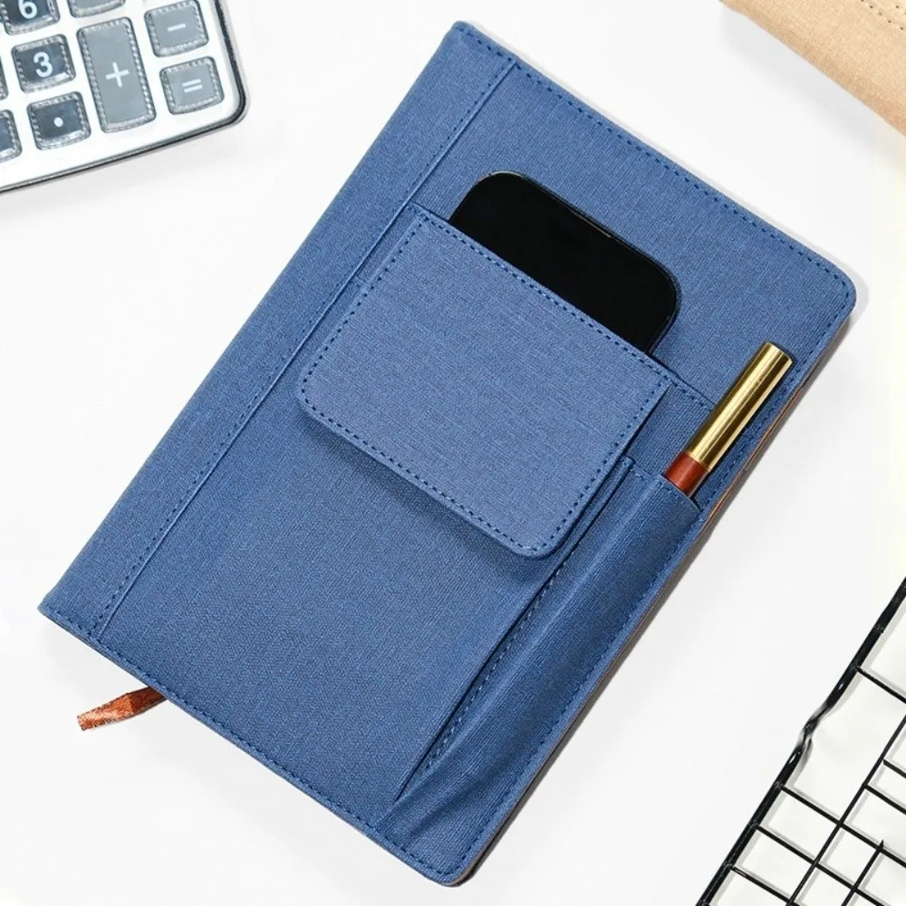 Retro Cover Refillable Leather Journal 200 Pages with Pocket Hardcover Notebook Thick Paper PU Leather Notebook