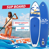 FunWater 11' Blue Pink Orange Sup Board Inflatable Surfboard Stand Up Paddle Board Inflatable Sup PaddleBoard with Accessories