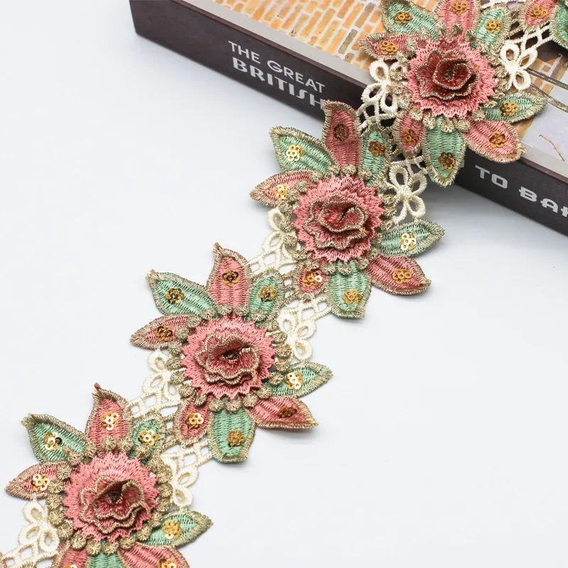 

1 ярда, кружевная лента с отделкой вышивкой, одежда «сделай сам», юбки, брюки, шапки, головные уборы, украшения для шитья