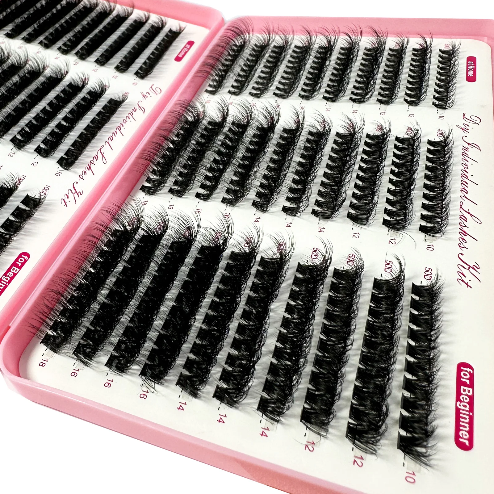 570Ps DIY 5D Fluffy Lash Clusters 60D 80D 100D Thick Eyelash Clusters D Curl Wispy Individual Lashes 10-18mm Eyelash Extension