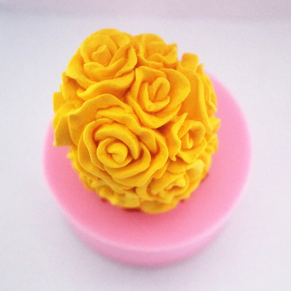 Rose Flower Silicone Baking Mold Random Color Heat Resistant Nonstick Silicone Candy Soap Chocolate DIY Crafts