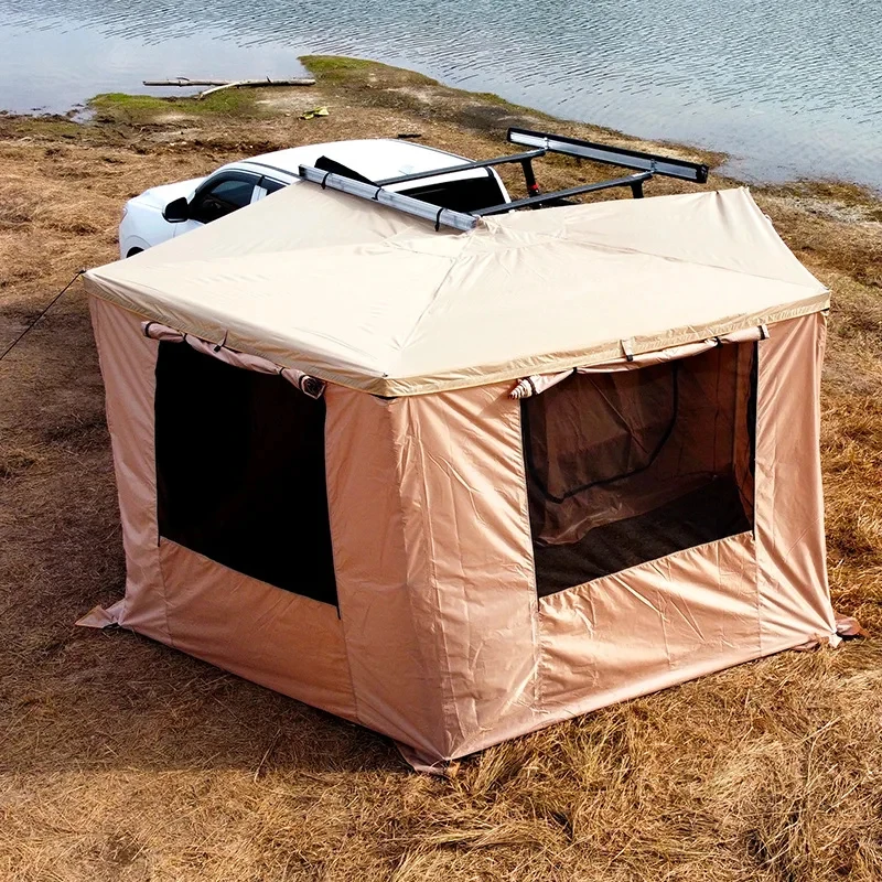 

2M 270 Degree Car Side Awning, Double Layer Four-Season Waterproof Canopy for Outdoor Camping
