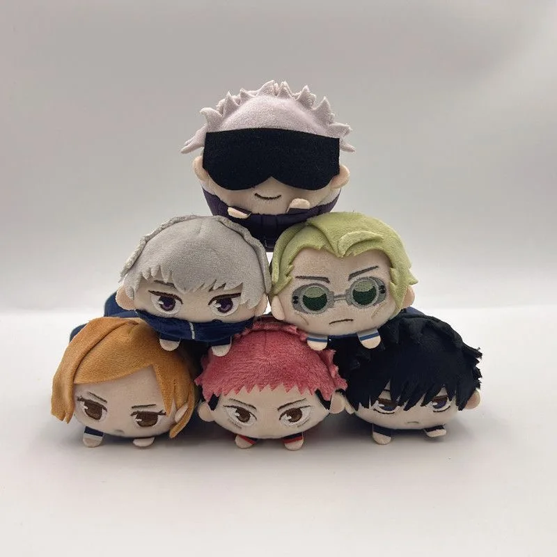 

New Anime Yuji Itadori Megumi Fushiguro Gojo Nanami Small Plush Key chains Kids Stuffed Toys Small Pandent For Children 9CM