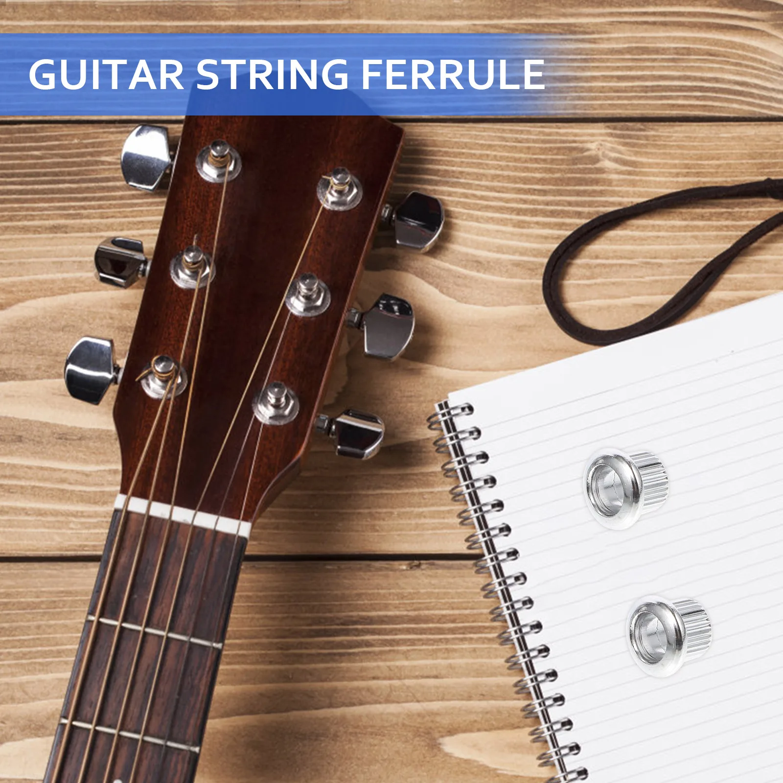 

6 Pcs String Caliper Fixing Professional Electric Guitar Locking Tuners Pegs for Ferrule Winder Ferrules Parts