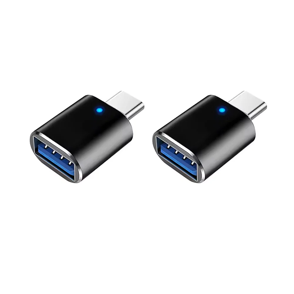 NNBILI 1-5 stücke USB 3,0 Zu Typ C Adapter LED OTG Zu USB C Stecker Auf USB EINE Buchse Für HUAWEI Samsung Xiaomi POCO Adapter