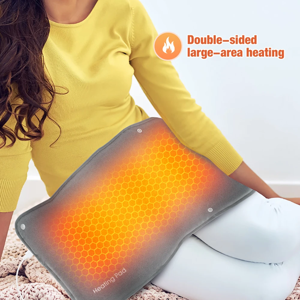 Almohadilla calefactora de grafeno, calentador de manos eléctrico, bolsa cálida para manos con calefacción rápida, manta calefactora Lumbar para piernas, almohadilla súper suave lavable