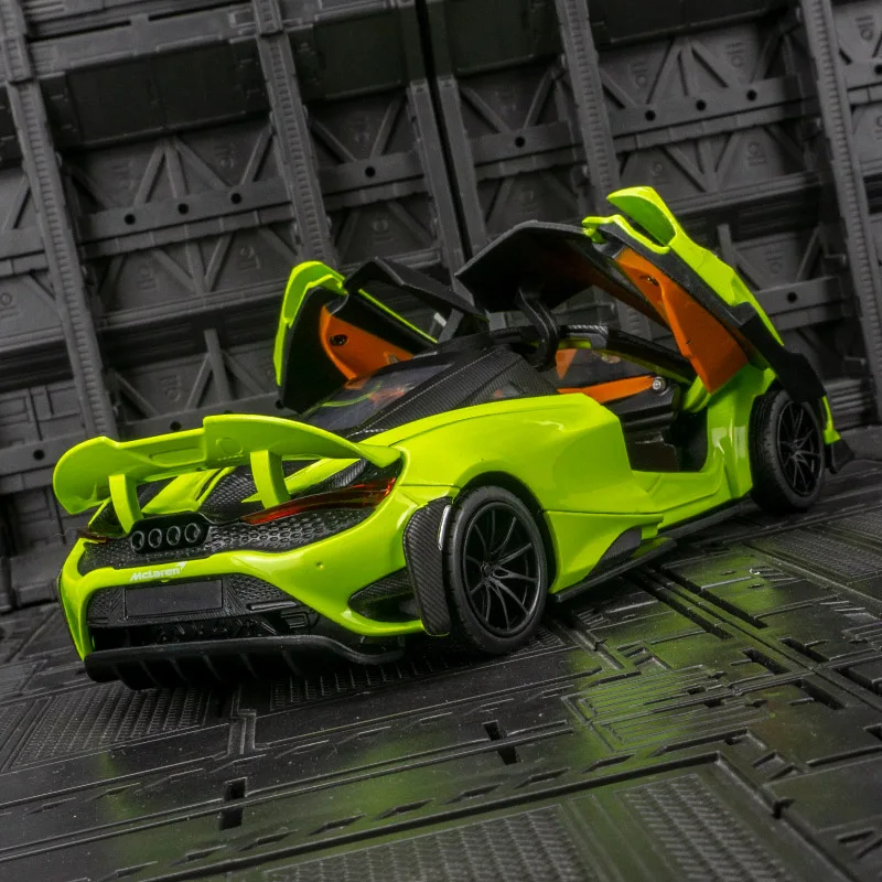 

CCA 1:24 McLaren 765LT модель суперкара из сплава, двери автомобиля можно открыть, передние колеса могут оборотить, игрушечный автомобиль тонкой работы