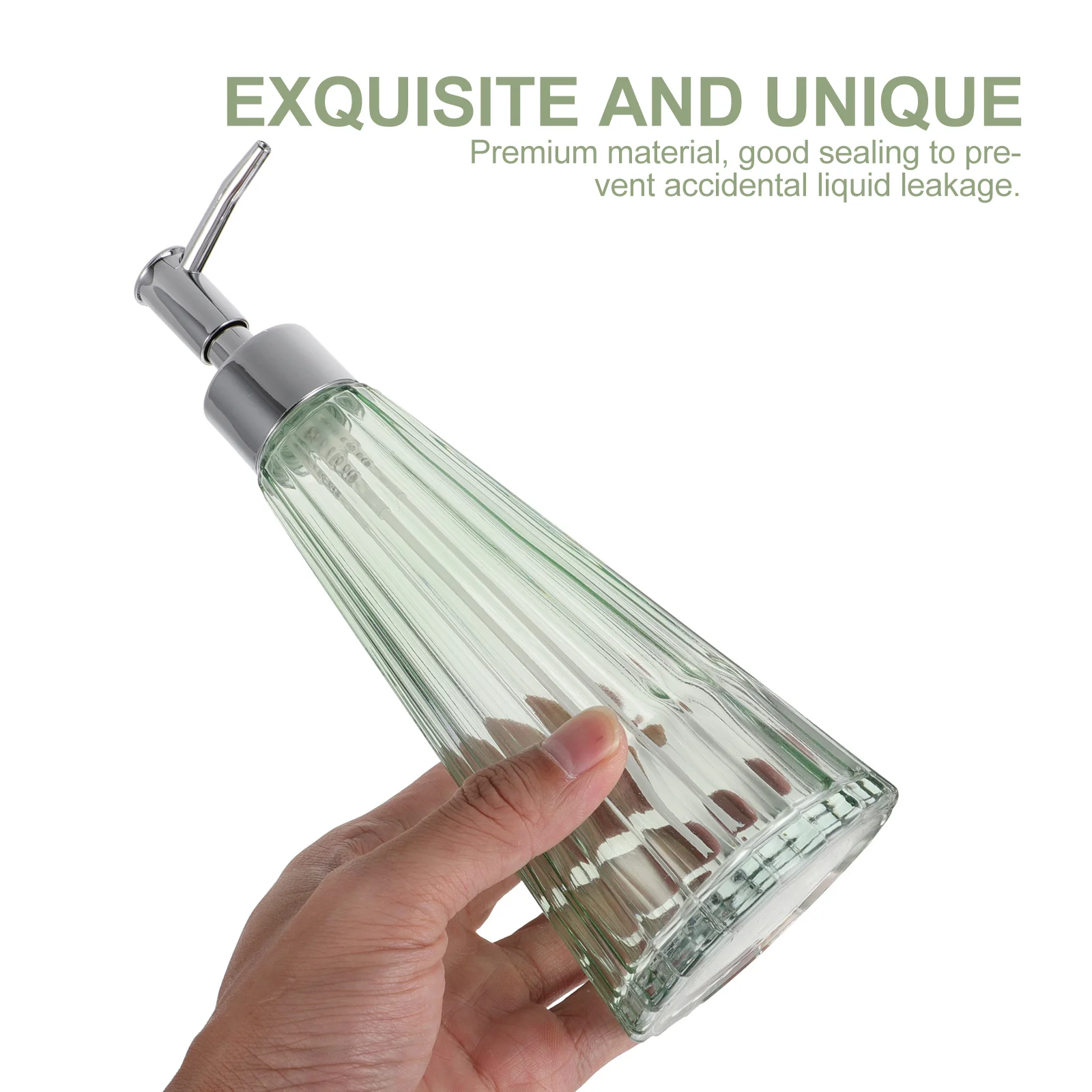 1 قطعة زجاجة محلول على الطراز الأوروبي مادة ممتازة متينة مانعة للتسرب للصابون والزيوت العطرية وكريم الاستحمام والحمام المنزلي