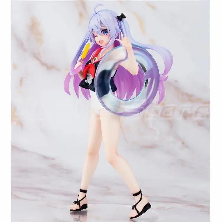 Original Taito Channel Kagura Nana Action Figure Sailor Swim Suit Figure Kawaii Girl Model PVC Collect Desktop Decorate Xmas Toy