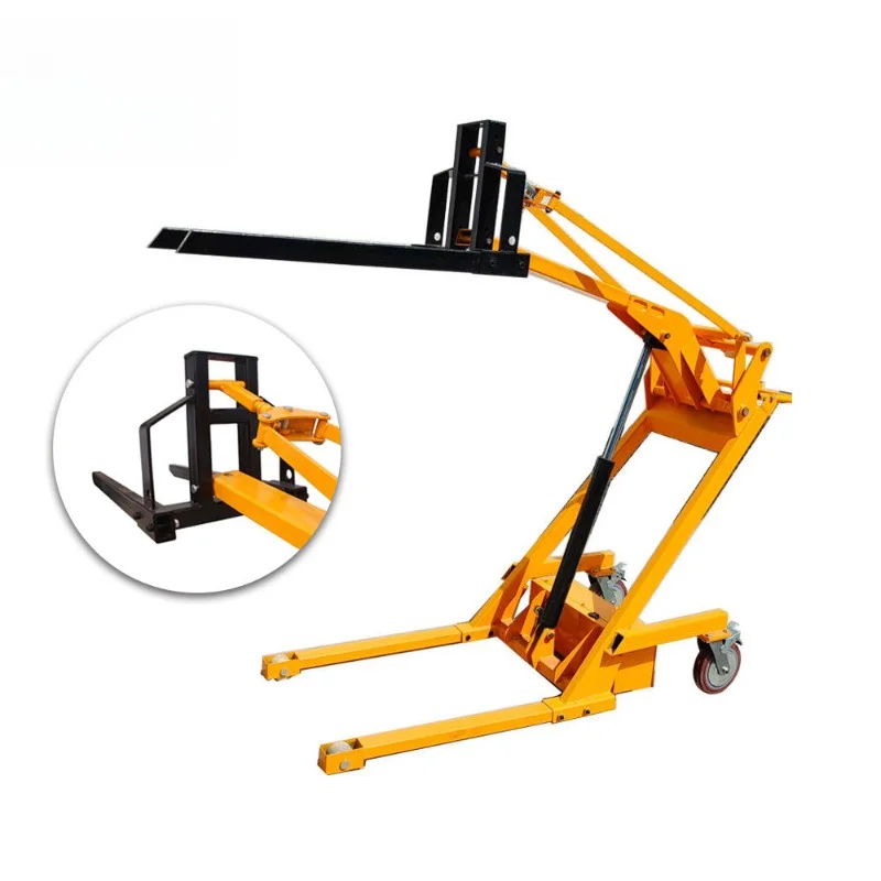 

Hydraulic Drum Handler Cart For Steel And Plastic Barrel With Eagle Beak Jaw Clamp Manual Forklift Stacker Truck Transport Tool