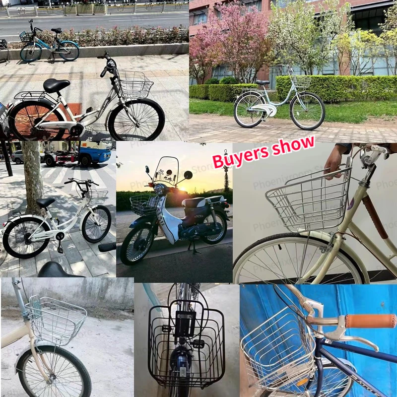 Bicycle Front Basket Pet Basket 24/26 Inch Bicycle Thickened Basket Folding Bicycle Mountain Universal Basket Bike Accessories