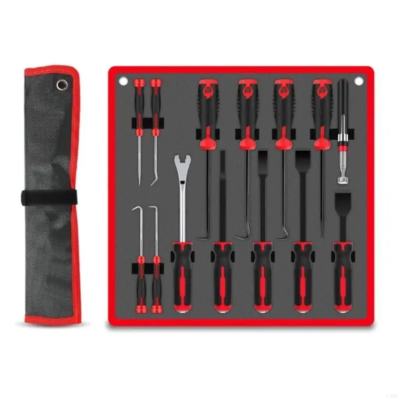 

Набор для снятия прочных уплотнений с различными инструментами. Удобная сумка для хранения автомобилей и велосипедов L4MF.