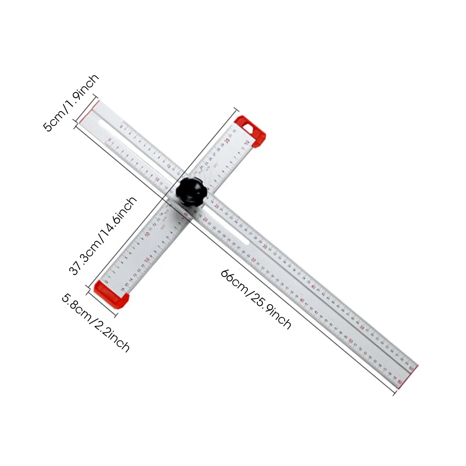 T Type Metrische Scribe Multitool Houtbewerking Liniaal Meettrekgereedschap Multi Hoek Aluminium Profiel Voor Tegel Diy