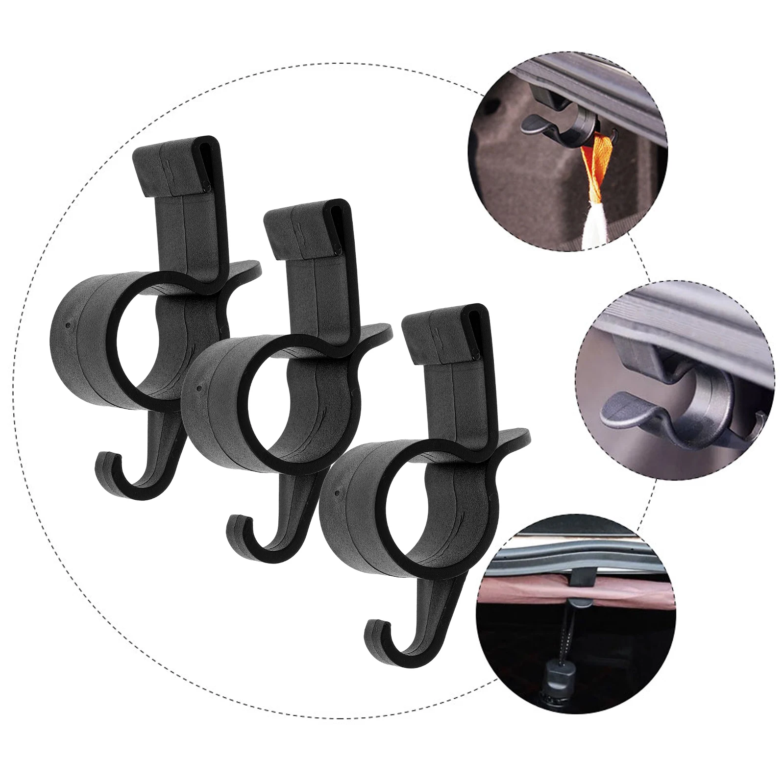 

4Pcs Umbrella Car Trunk Hooks Plastic Simple Car Trunk Hooks Installation Storage Organizer Home Daily Use