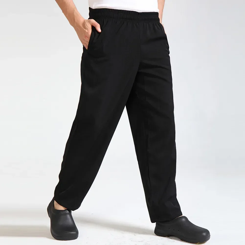 

Pants Scrubs Uniform Cargo Baggy S Breathable Men Working For Loose Chef Clothes Set Trousers Canteen Work Overalls