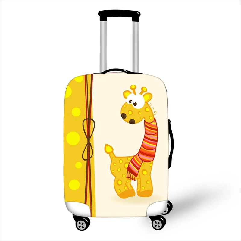 Cute Giraffe Printed Fabric Luggage Protective Cover for 18-32 inch Trolley Case Suitcase Dust Cover Travel Accessories