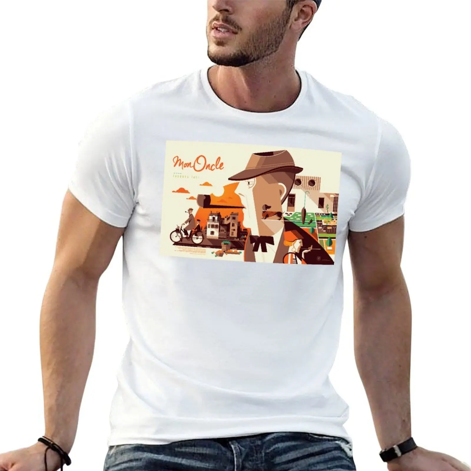 Mon Oncle T-Shirt t shirt man cotton funny t shirts dark humor cotton t shirts man 100% T-shirt
