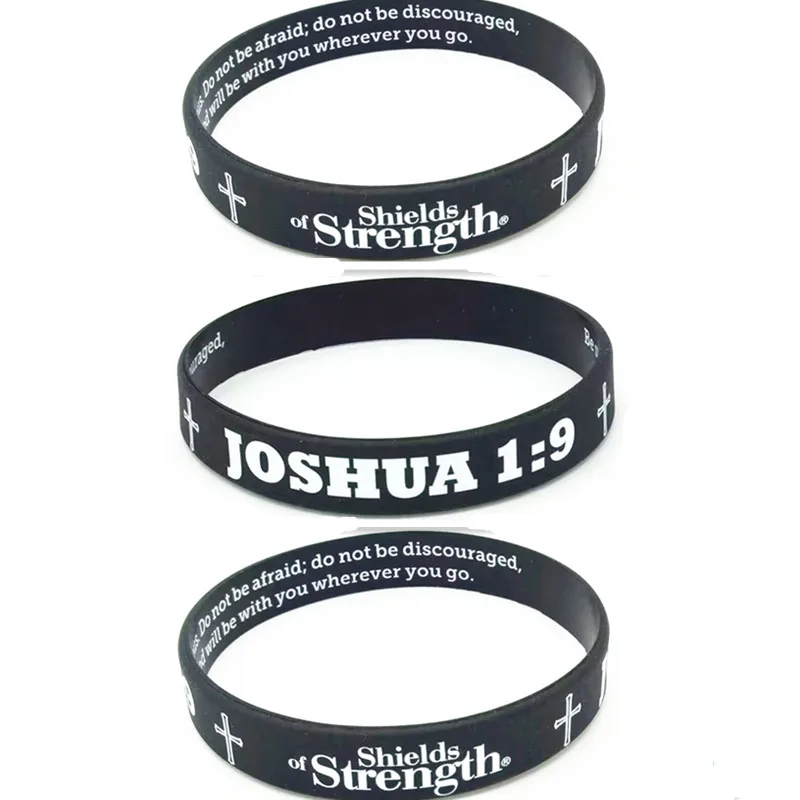 سوار مطاطي من جوشوا لآية الكتاب المقدس ، سوار سيليكون ، مسيحي ديني ، 1 * #4