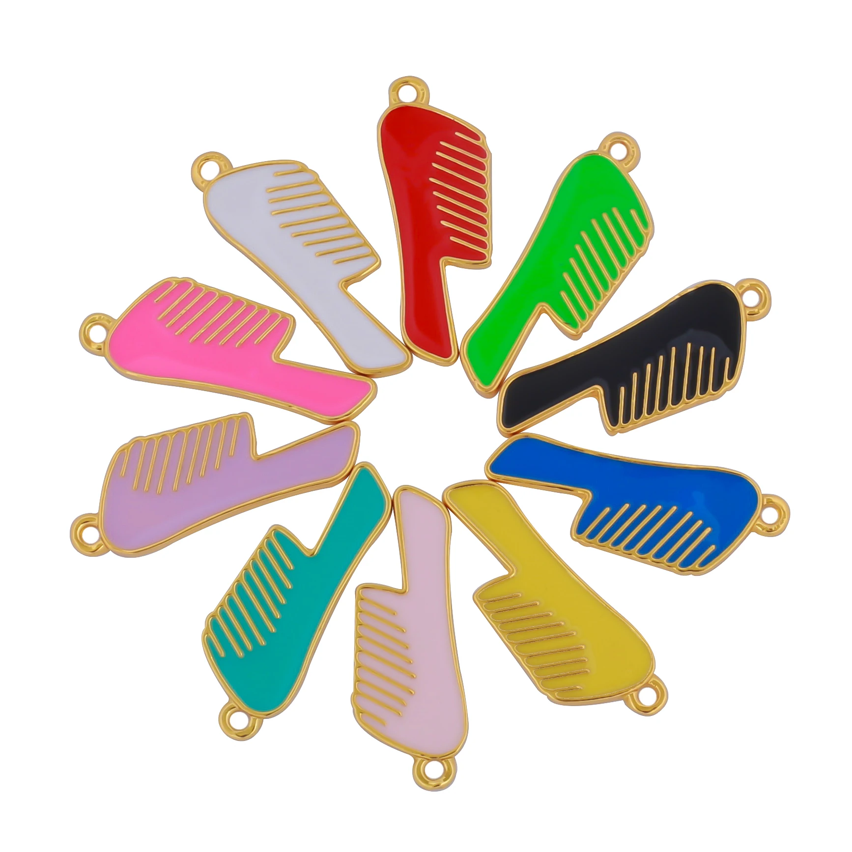 

10pcs Alloy Comb Charms Fit For DIY Jewelry Making S3301-S3302