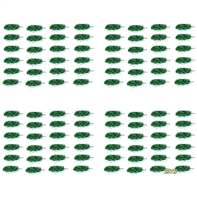 

96Pcs Cheerleading Pom Poms Metallic Foil Cheer Pom Poms With Plastic Handle For Adults Kids Cheerleaders Party Green