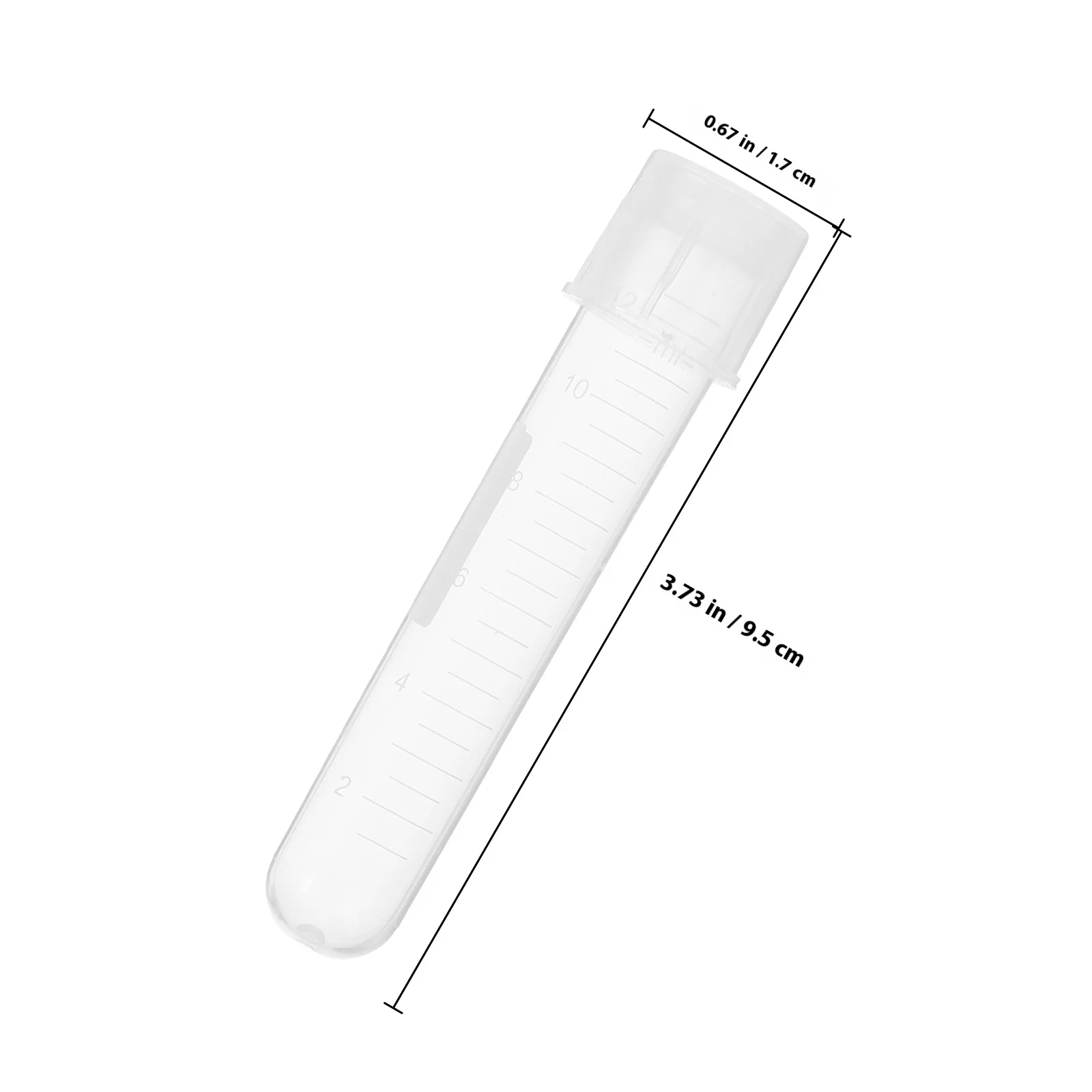 10 قطعة 12 مللي تخرج أنابيب الاختبار مخروطي أسفل البلاستيك قوارير المختبر مقياس الذاتي الدائمة النقل أنبوب مختبر عينة التخزين #2