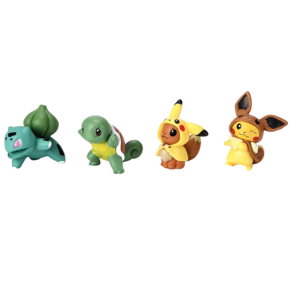 8PCS Pokemon Different Style Anime Figure Pikachu 2-3CM Action Model Not Repeating Mini Model Doll Toy Kids Christmas Gift