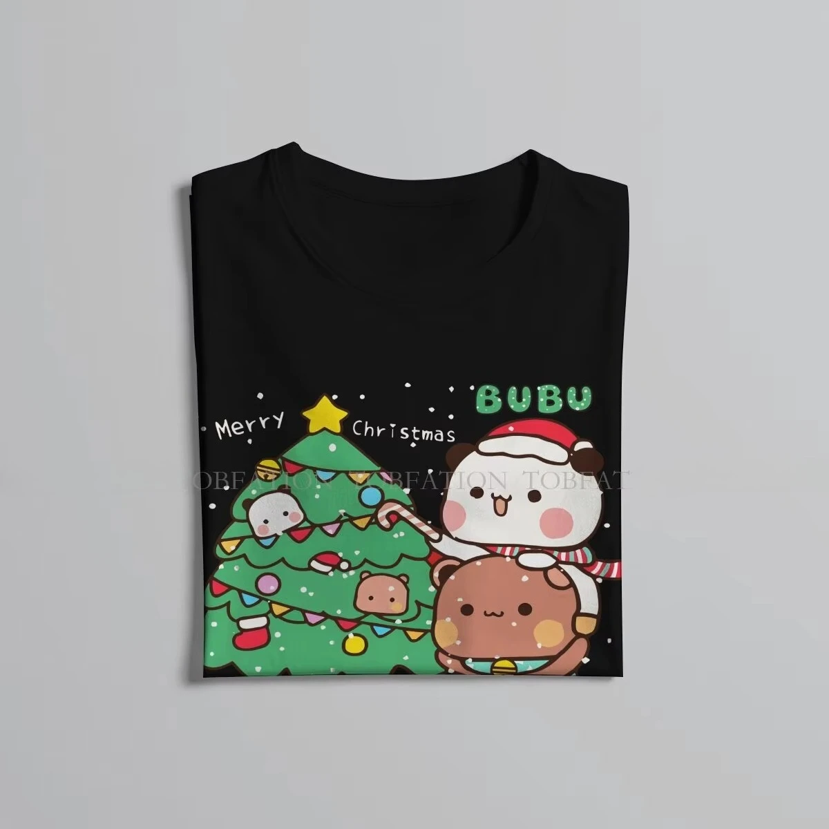 

Женская хлопковая футболка Bubu and Dudu Perfect Merry Christmas, винтажная мужская футболка с круглым вырезом, одежда для пар