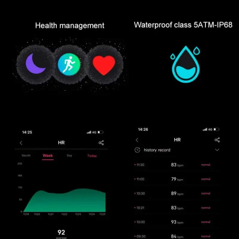 Slimme ring voor heren en dames, Bluetooth-synchronisatie, slaap- en hartslagtracker, 5ATM waterdicht, iOS/Android-compatibel, Xiaomi Smart Ring voor koppels